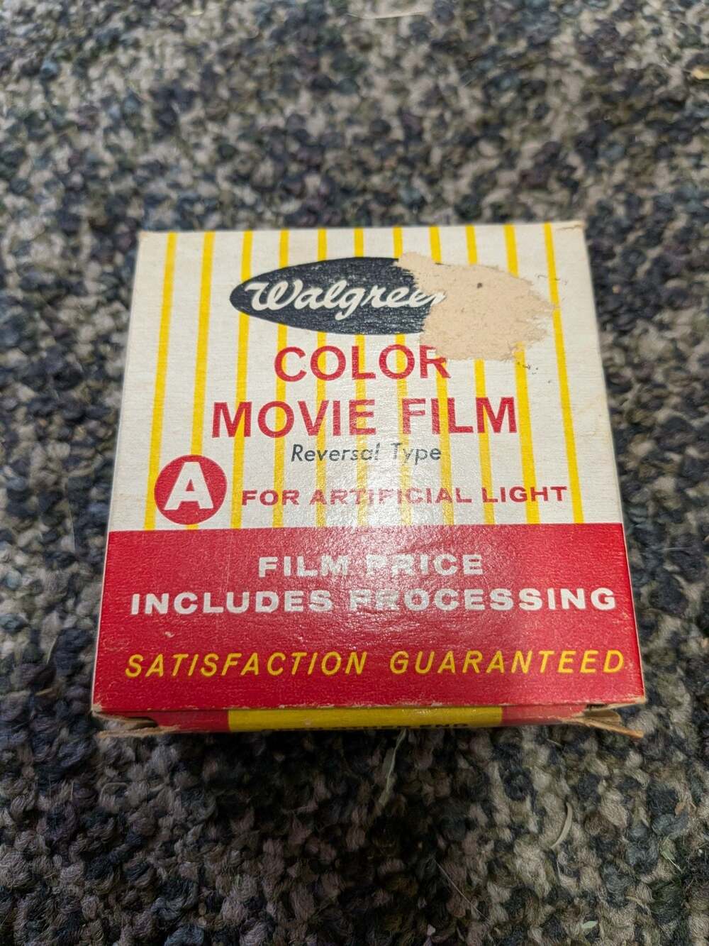 Vintage Walgreens Color Movie Film Reversal Type A For Artificial Light 8mm